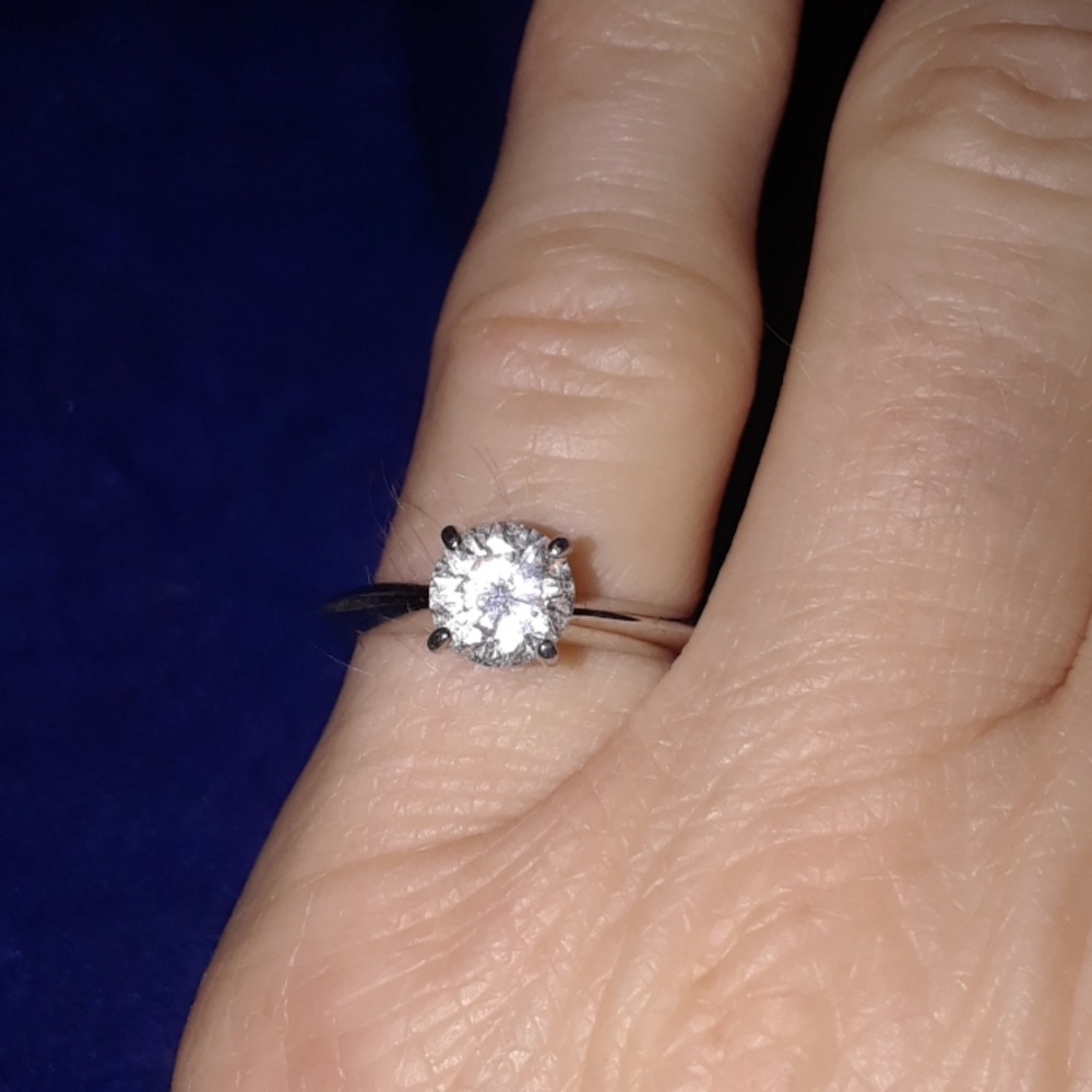 CZ 4 Prong Setting Silver Ring